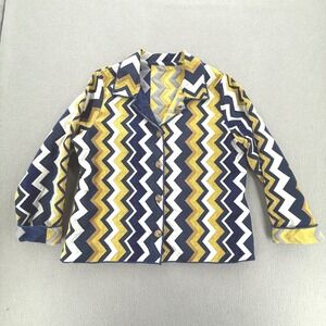 Winding River Wearable Art Reversible Chevron Zigzag Textured Blazer Jacket XL
